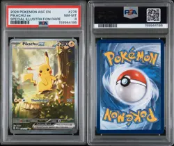 2026 POKEMON ASC EN-ASCENDED HEROES SPECIAL ILLUSTRATION RARE PIKACHU EX PSA 8 - Image 3