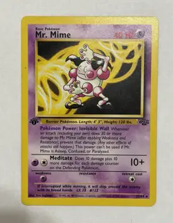 Mr. Mime 22/64 Jungle Regular Rare 1st Edition English HP 40 Basic Sugimori - Image 1