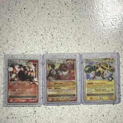 Nintendo Pokemon TCG Holo LV.X Lot of 3 Heatran DP31 Rhyperior DP29 Electivire - Image 1