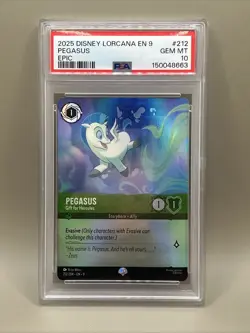 2025 DISNEY LORCANA EN 9-FABLED EPIC #212 PEGASUS - GIFT FOR HERCULES PSA 10 - Image 1