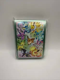 Pokemon TCG Eevee Prismatic Evolutions Premium Matte Card Sleeves Green 65ct - Image 1