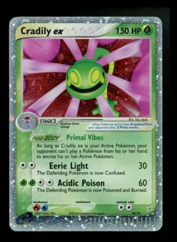 #2 Cradily ex 90/95 EX Team Magma Aqua 2004 Holo Rare Pokemon Card TCG - Image 1