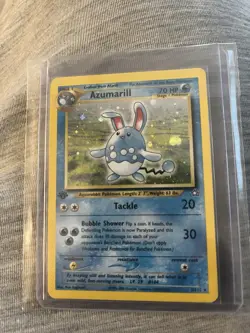Pokemon TCG Azumarill Neo Genesis Holo Card 2/111 1st Edition Rare - Image 1