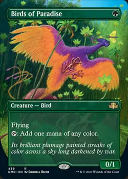 MTG Birds of Paradise - Borderless, NM-Mint, English Dominaria Remastered - Image 1
