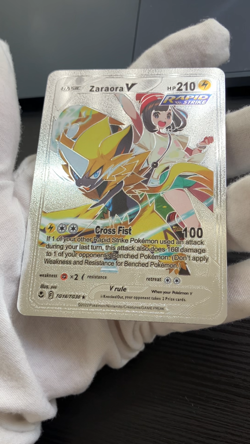 Zaraora V Basic Silver Foil Fan Art Vinyl Collector Pokemon Card Costumed - Image 2