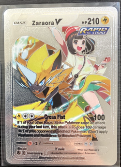 Zaraora V Basic Silver Foil Fan Art Vinyl Collector Pokemon Card Costumed - Image 4