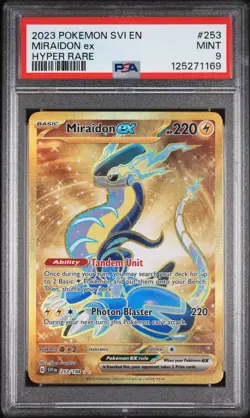 Miraidon Ex Hyper Rare Pokemon Svi En-Scarlet & Violet 253/198 PSA 9 - Image 1