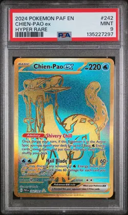 Chien-Pao Ex Hyper Rare Pokemon Paf En-Paldean Fates 242/091 PSA 9 - Image 1