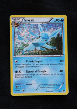 Pokemon "Givrali / Glaceon" 4/12 *Holo* McDonald's 2013 - French - Played - Image 1