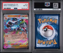 Pokemon TCG - PSA 8 Mega Charizard X ex, 2025 Phantasmal Flames Double Rare #013 - Image 3