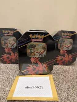 POKEMON TCG: Crown Zenith Tin (4 boosters) Galarian Zaptos Tin Brand New Sealed - Image 1