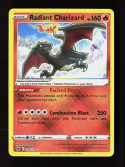 Radiant Charizard 020/159 Radiant Rare Crown Zenith Pokemon Near Mint - Image 1