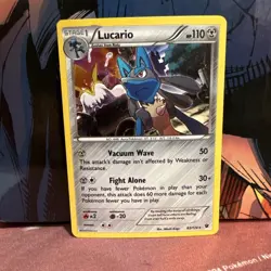 Pokemon XY Knockout Lucario 63 Promo Cosmos W/ Mega Alakazam Cameo!! - Image 1
