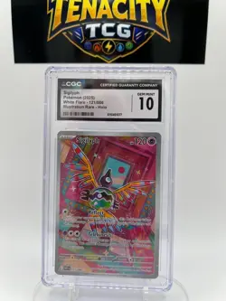 Pokemon English White Flare - Sigilyph 121/086 IR - CGC Graded 10 2025 - Image 1