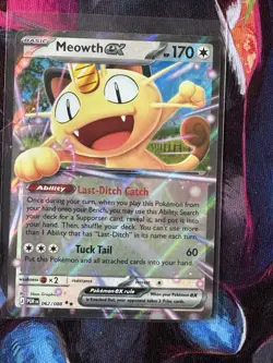 Pokemon TCG Meowth ex 062/088 Ultra Rare Perfect Order NM/M - Image 1