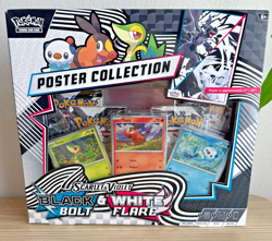 Pokemon TCG Scarlet & Violet Black Bolt White Flare Poster Collection NEW SEALED - Image 1