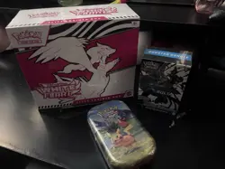 Pokemon White Flare Elite Trainer Box, Black Bolt Booster, Pikachu Tin - Image 1