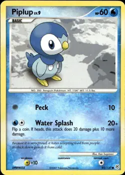 Piplup 93/130 C Diamond & Pearl Pokemon LP - Image 1