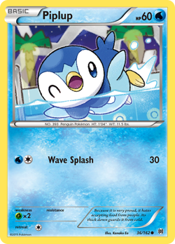 Piplup 36/162 C BREAKthrough Pokemon NM/M - Image 1