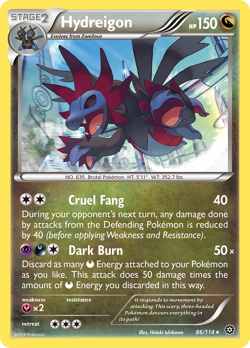 Hydreigon 86/114 Holo Rare Steam Siege Pokemon Holo Near Mint - Image 1