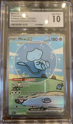 Pokemon Mew ex 232/091 SIR Bubble Mew Paldean Fates 10 CGC - Image 1
