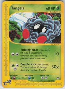 Pokemon TCG Tangela Common Aquapolis 112/147 - Image 1