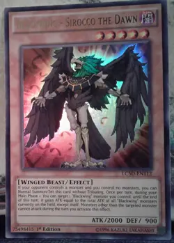 Yugioh Blackwing - Sirocco The Dawn LC5D 1st Ed LP - Image 1