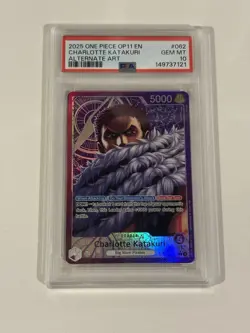 2025 One Piece CHARLOTTE KATAKURI #062 OP11-062 Alt Art PSA 10 - Image 1