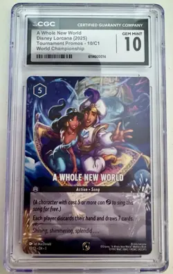 Disney Lorcana - A Whole New World - Non Foil - Promo - 10/C1 - CGC 10 Gem Mint - Image 1