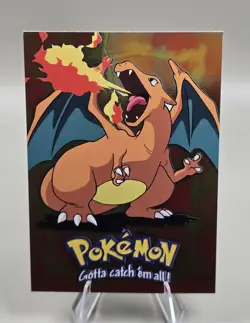 Charizard E6 of 12 Movie Edition Holo Foil Topps Blue Logo Pokemon Card - Image 1