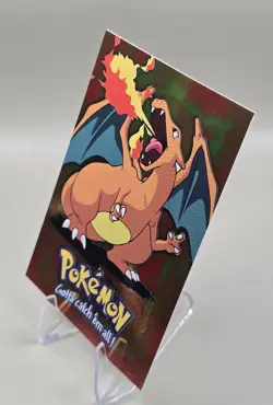 Charizard E6 of 12 Movie Edition Holo Foil Topps Blue Logo Pokemon Card - Image 3