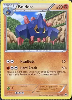 Boldore 52/98 Emerging Powers Regular - Pokemon Card - Image 1