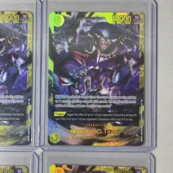 One Piece OP16 The Time of Battle - Marshall.D.Teach SEC #119 - 4 Card Playset - Image 3
