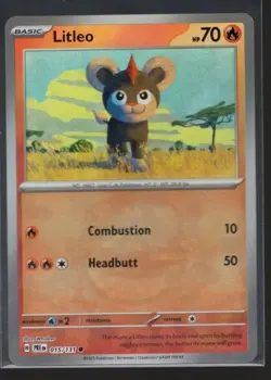 Litleo (Master Ball Holo) 015/131 - NM - Pokemon TCG Prismatic Evolutions Card - Image 1