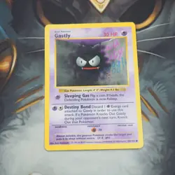 Gastly Shadowless 50/102 Pokemon Base Set Played Single Card WOTC 1999 TCG - Image 1