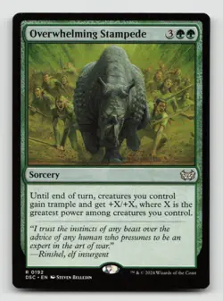 OVERWHELMING STAMPEDE 192 Magic The Gathering COMMANDER DUSKMOURN HOUSE OF HORRO - Image 1