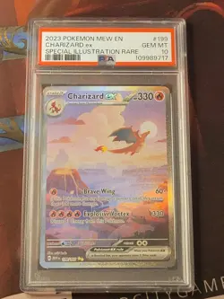 2023 POKEMON MEW EN-151 #199 CHARIZARD EX SPECIAL ILLUSTRATION RARE PSA 10 - Image 1