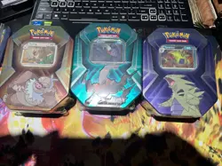 Pokemon TCG Walgreens Excl. Triple Whammy Tin Set Collector Tins Set of 3 Sealed - Image 1