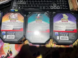 Pokemon TCG Walgreens Excl. Triple Whammy Tin Set Collector Tins Set of 3 Sealed - Image 2