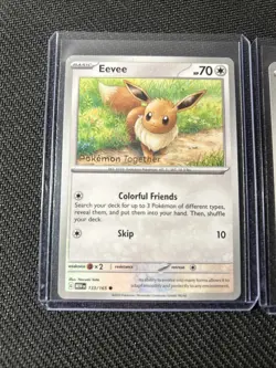 Pokemon Together Stamped Eevee 133/165 and Pikachu 025/165 Promos for 151 Set - Image 2