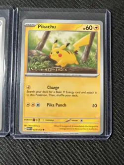 Pokemon Together Stamped Eevee 133/165 and Pikachu 025/165 Promos for 151 Set - Image 3