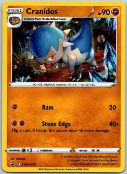 Cranidos SWSH274 Promo Sword & Shield Promo Near Mint - Image 1
