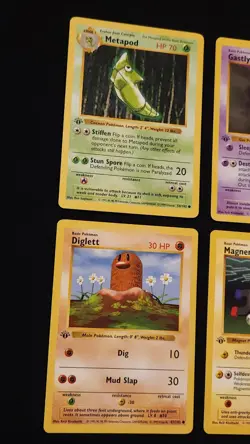 1st Edition Base Set Shadowless Lot Of 6 Pokemon 1999 WOTC - Image 2