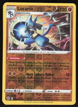 Lucario 079/172 Holo Rare Brilliant Stars Pokemon Reverse Holo Near Mint - Image 1