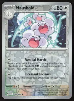 Maushold 158/191 Uncommon Surging Sparks Pokemon Reverse Holo Near Mint - Image 1