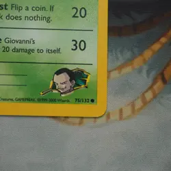 Giovanni's Nidoran 75/132 Pokemon Gym Challenge Played Single Card TCG WOTC - Image 3