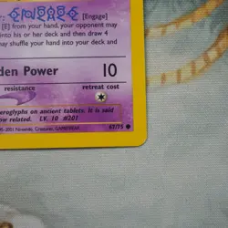 Unown E 67/75 Pokemon Neo Discovery Played Single Card TCG WOTC - Image 3