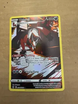 Thievul Pokemon Crown Zenith Galarian Gallery GG17/GG70 Full Art Holo Rare NM - Image 1