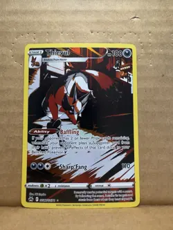 Thievul Pokemon Crown Zenith Galarian Gallery GG17/GG70 Full Art Holo Rare NM - Image 5