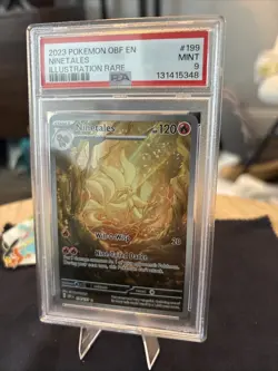 Ninetails Obsidian Flames Holo Full Art IR Illustration Rare 2023 PSA 9 Pokemon - Image 1